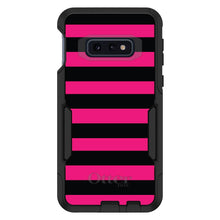 DistinctInk OtterBox Commuter Series Case for Apple iPhone or Samsung Galaxy - Black & Pink Bold Stripes