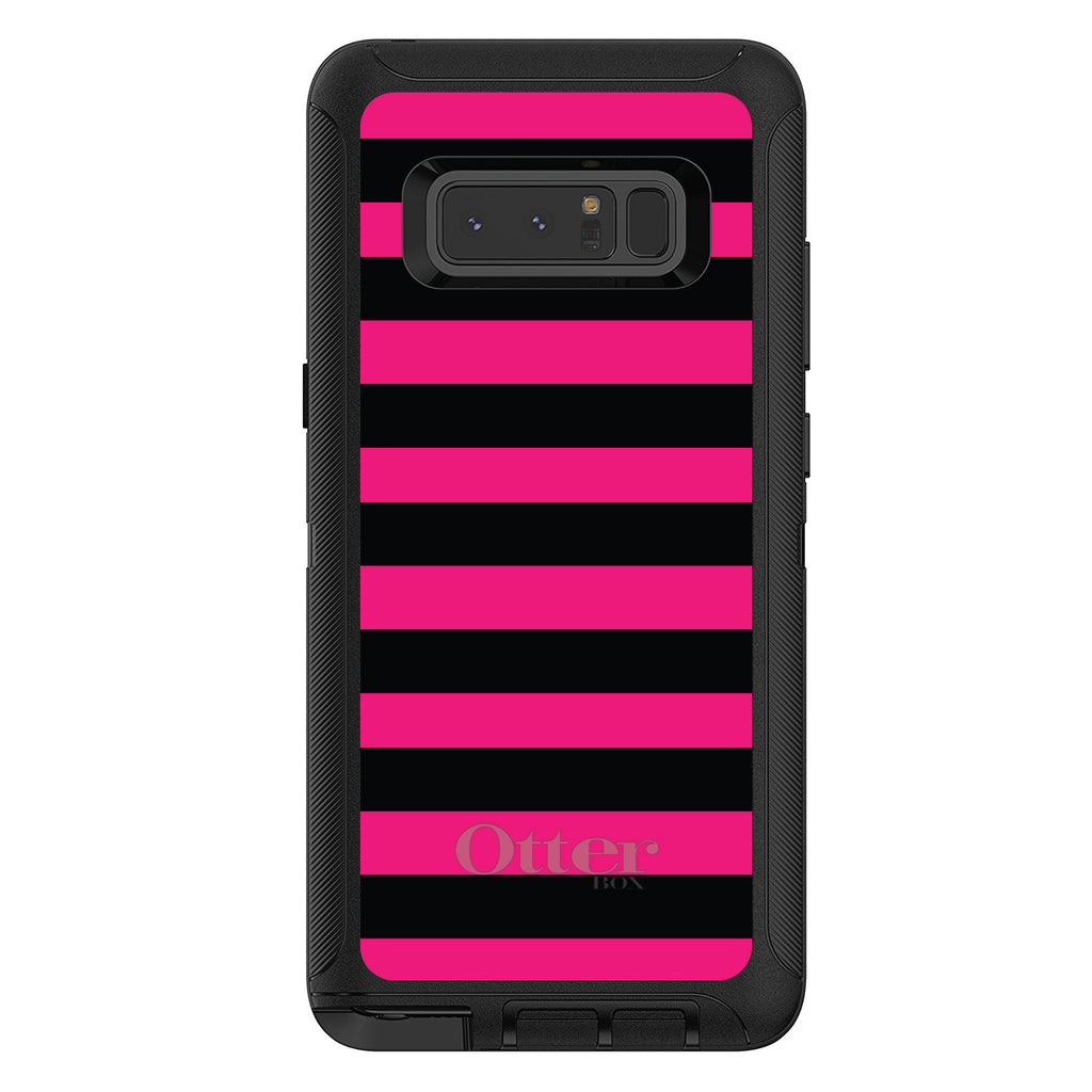 Black & Pink Bold Stripes OtterBox Defender Case for iPhone & Galaxy, view 17