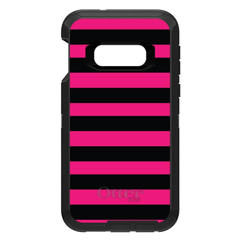 Black & Pink Bold Stripes OtterBox Defender Case for iPhone & Galaxy, view 10