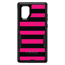 DistinctInk OtterBox Commuter Series Case for Apple iPhone or Samsung Galaxy - Black & Pink Bold Stripes