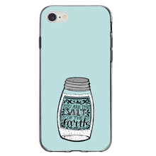 DistinctInk® Clear Shockproof Hybrid Case for Apple iPhone / Samsung Galaxy / Google Pixel - You Are the Salt of the Earth - Shaker