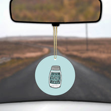 DistinctInk® Hanging Ceramic Christmas Tree Ornament with Gold String - Great Gift / Present - 2 3/4 inch Diameter - You Are the Salt of the Earth - Shaker
