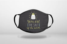 You Are the Salt of the Earth - Black Yellow - 3-Ply Reusable Soft Face Mask Covering, Unisex, Cotton Inner Layer