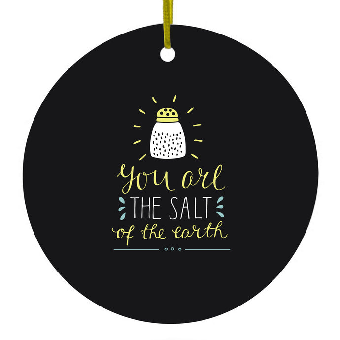 Black Yellow Ceramic Ornament