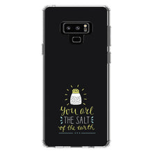 DistinctInk® Clear Shockproof Hybrid Case for Apple iPhone / Samsung Galaxy / Google Pixel - You Are the Salt of the Earth - Black Yellow