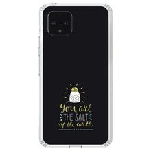 DistinctInk® Clear Shockproof Hybrid Case for Apple iPhone / Samsung Galaxy / Google Pixel - You Are the Salt of the Earth - Black Yellow