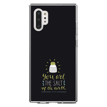 DistinctInk® Clear Shockproof Hybrid Case for Apple iPhone / Samsung Galaxy / Google Pixel - You Are the Salt of the Earth - Black Yellow