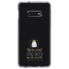 DistinctInk® Clear Shockproof Hybrid Case for Apple iPhone / Samsung Galaxy / Google Pixel - You Are the Salt of the Earth - Black Yellow