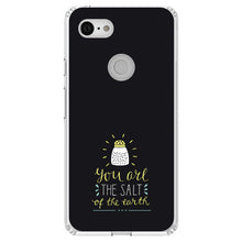 DistinctInk® Clear Shockproof Hybrid Case for Apple iPhone / Samsung Galaxy / Google Pixel - You Are the Salt of the Earth - Black Yellow