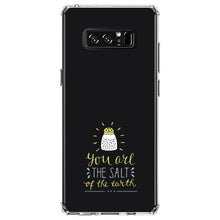 DistinctInk® Clear Shockproof Hybrid Case for Apple iPhone / Samsung Galaxy / Google Pixel - You Are the Salt of the Earth - Black Yellow
