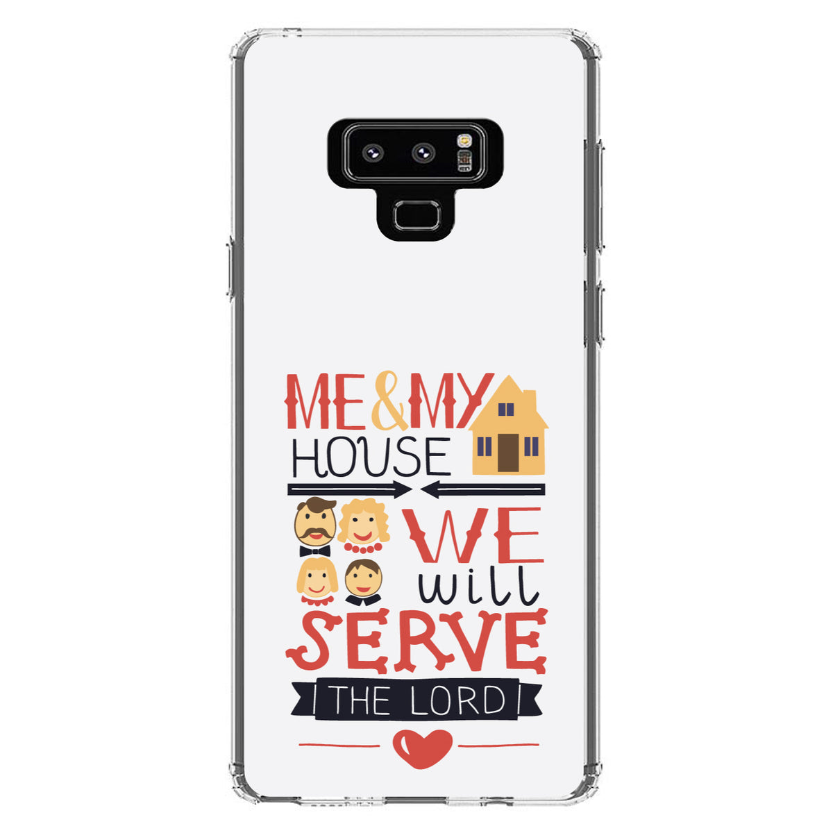 Me & My House We Will Serve the Lord Clear Shockproof iPhone Case, view 11