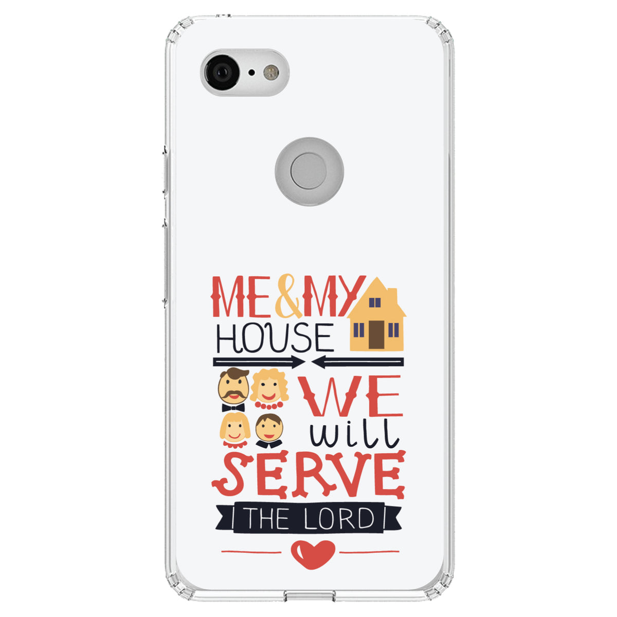 Me & My House We Will Serve the Lord Clear Shockproof iPhone Case, view 22