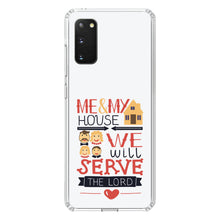 DistinctInk® Clear Shockproof Hybrid Case for Apple iPhone / Samsung Galaxy / Google Pixel - Me & My House We Will Serve the Lord