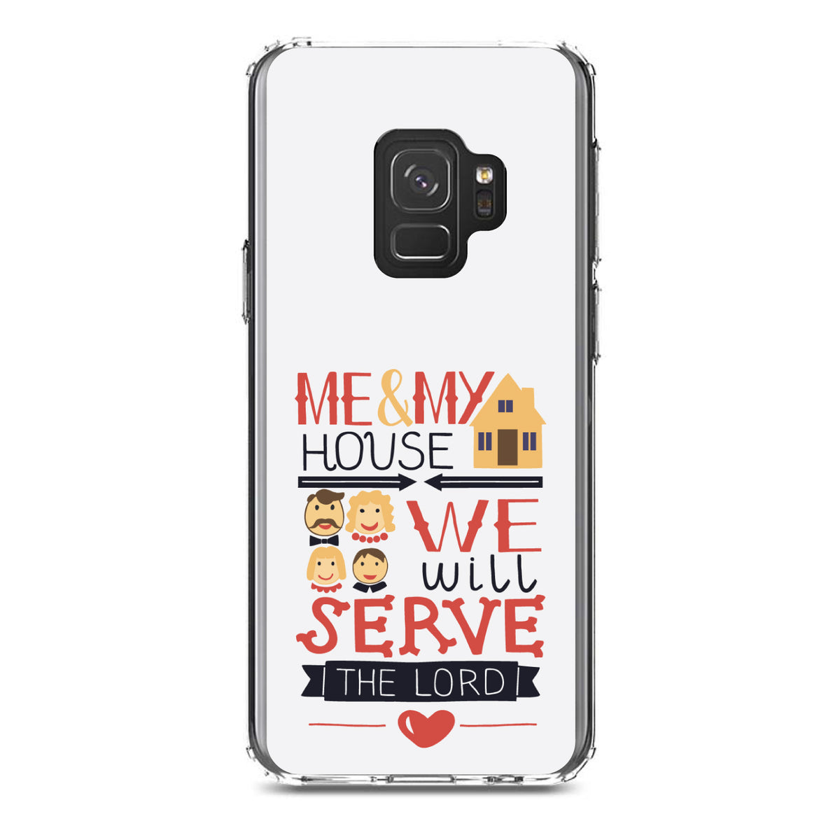 Me & My House We Will Serve the Lord Clear Shockproof iPhone Case, view 19