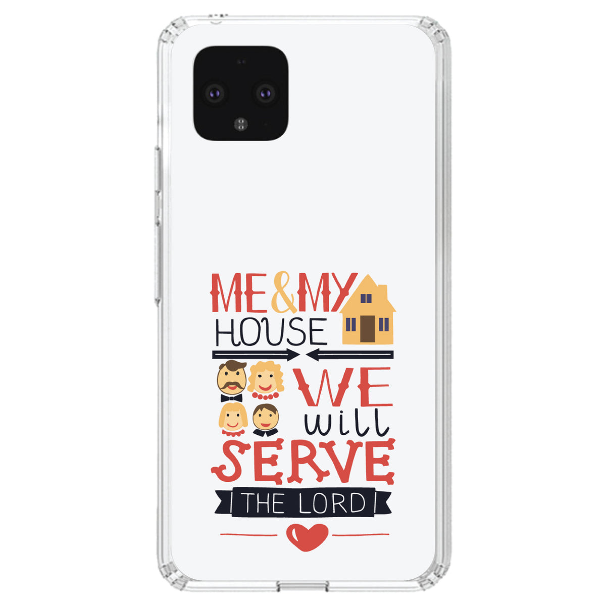 Me & My House We Will Serve the Lord Clear Shockproof iPhone Case, view 23