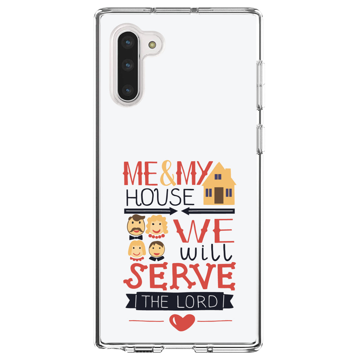 Me & My House We Will Serve the Lord Clear Shockproof iPhone Case, view 9