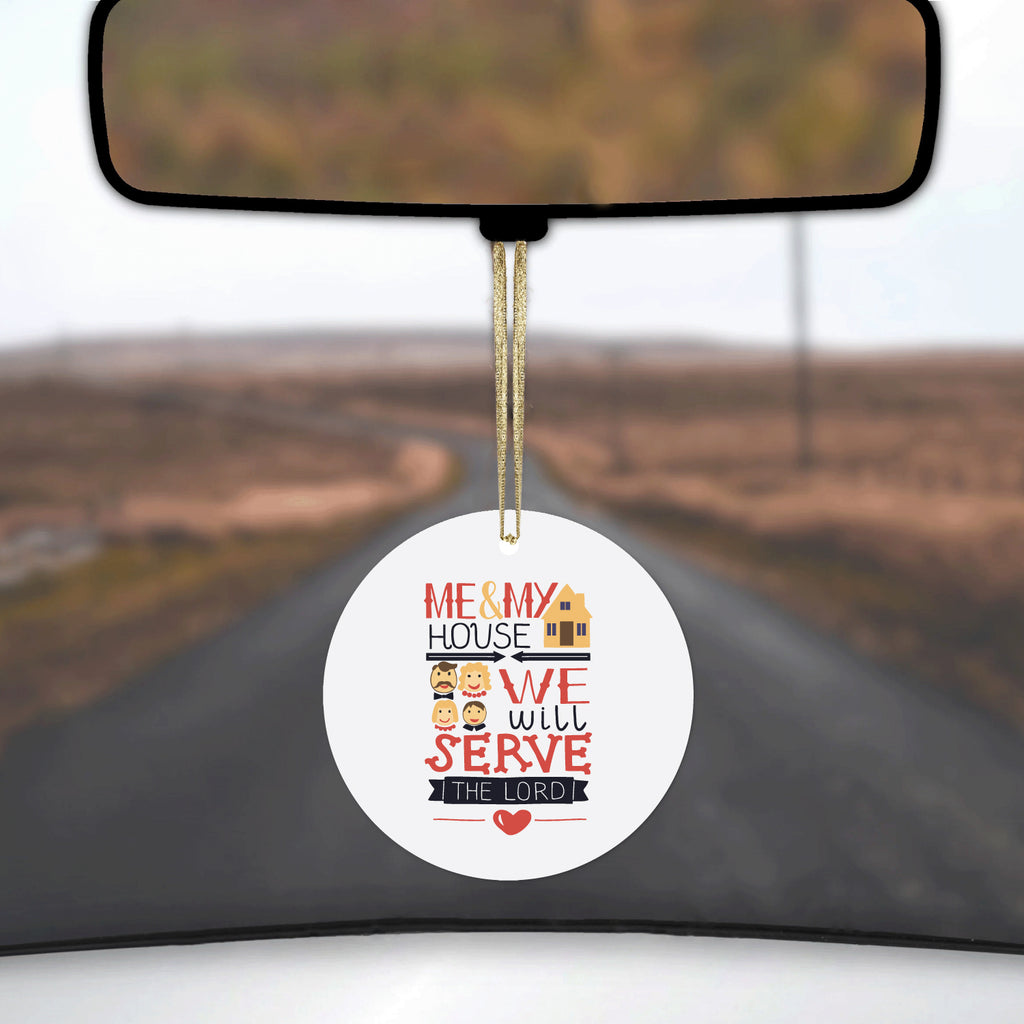 Me & My House We Will Serve the Lord Ceramic Ornament, view 3