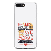 DistinctInk® Clear Shockproof Hybrid Case for Apple iPhone / Samsung Galaxy / Google Pixel - Me & My House We Will Serve the Lord