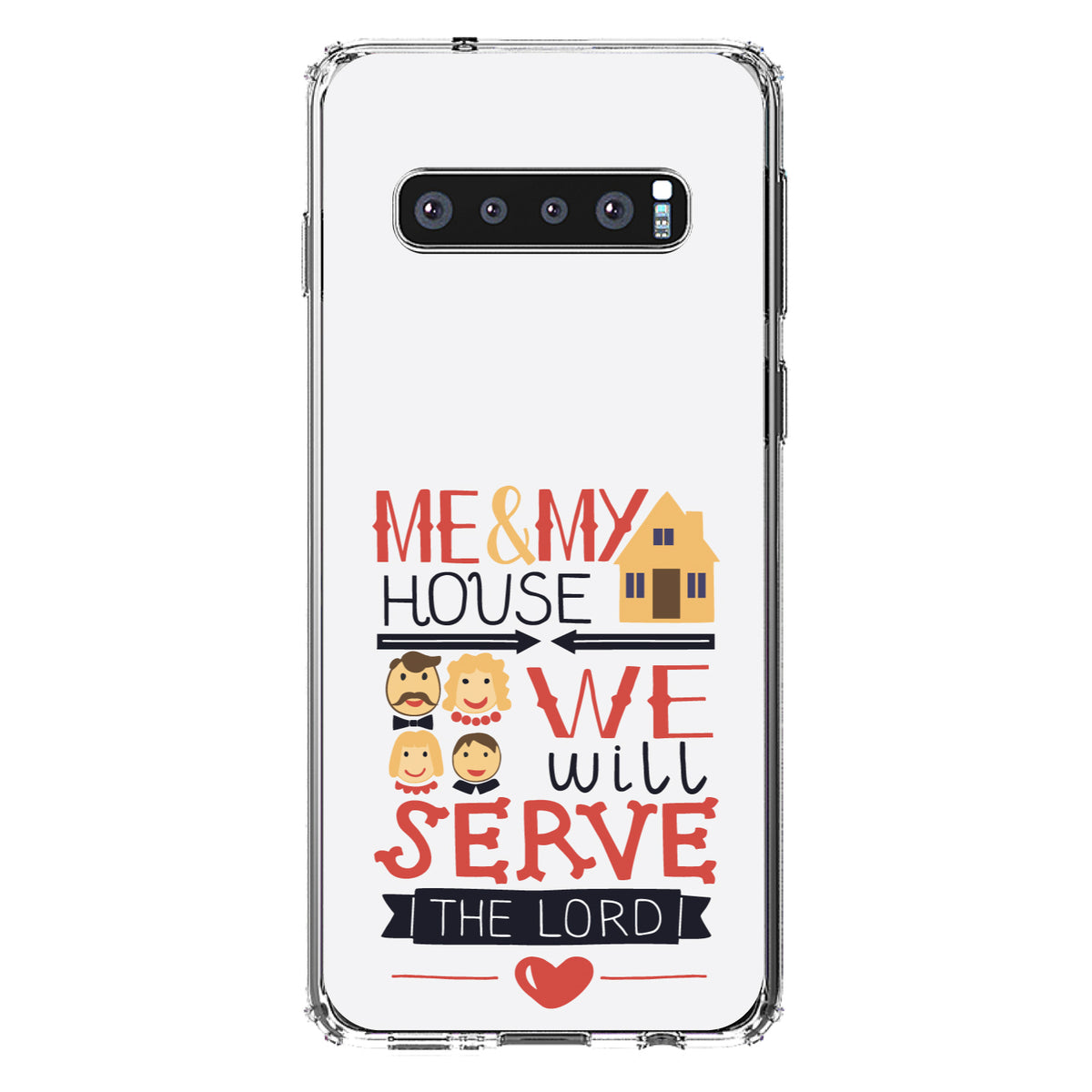 Me & My House We Will Serve the Lord Clear Shockproof iPhone Case, view 16