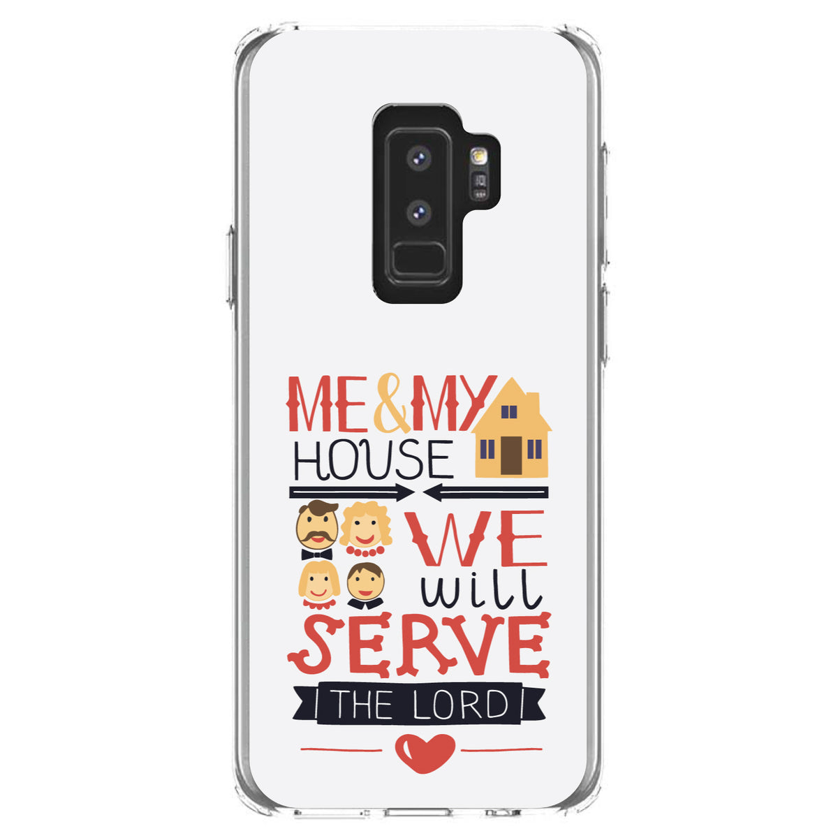 Me & My House We Will Serve the Lord Clear Shockproof iPhone Case, view 20