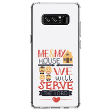 DistinctInk® Clear Shockproof Hybrid Case for Apple iPhone / Samsung Galaxy / Google Pixel - Me & My House We Will Serve the Lord