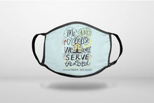 Joshua 24:15 - We Will Serve the Lord - 3-Ply Reusable Soft Face Mask Covering, Unisex, Cotton Inner Layer