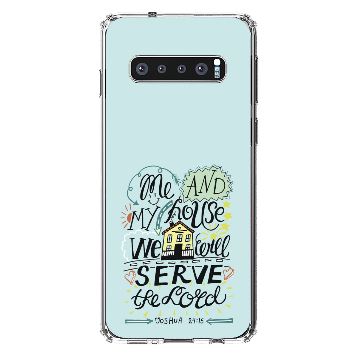 Joshua 24:15, We Will Serve the Lord Clear Shockproof iPhone Case, view 17