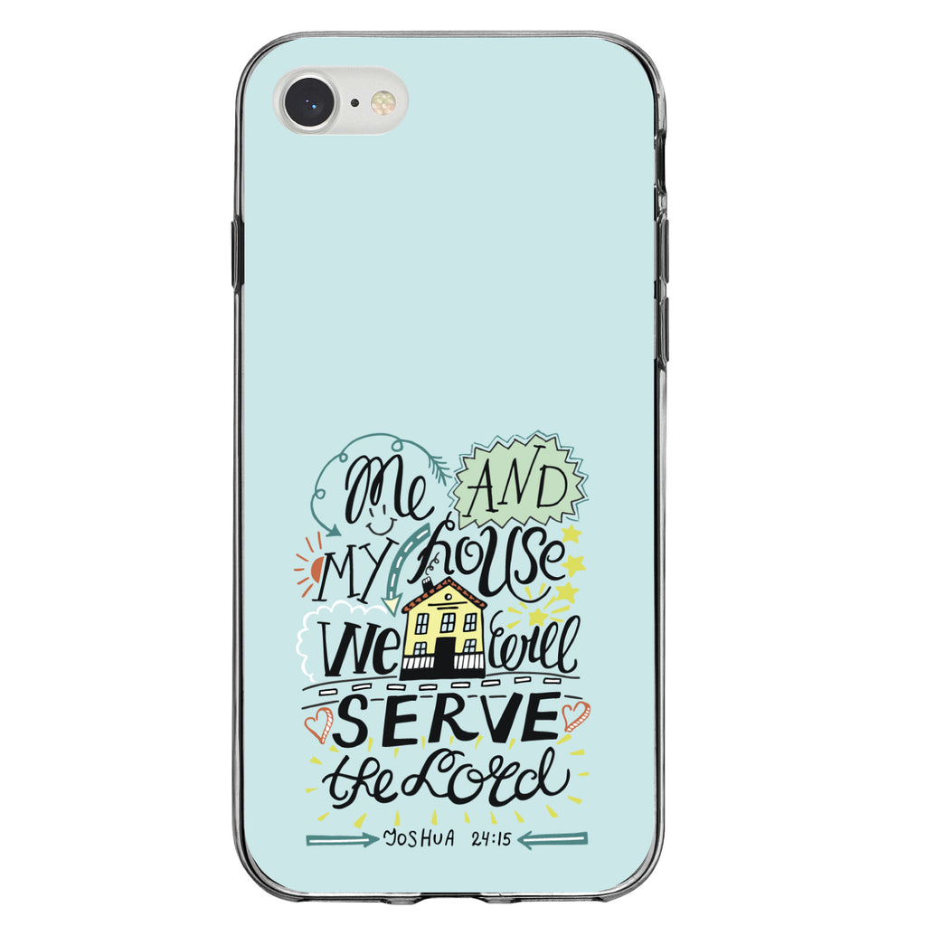 Joshua 24:15, We Will Serve the Lord Clear Shockproof iPhone Case, view 5