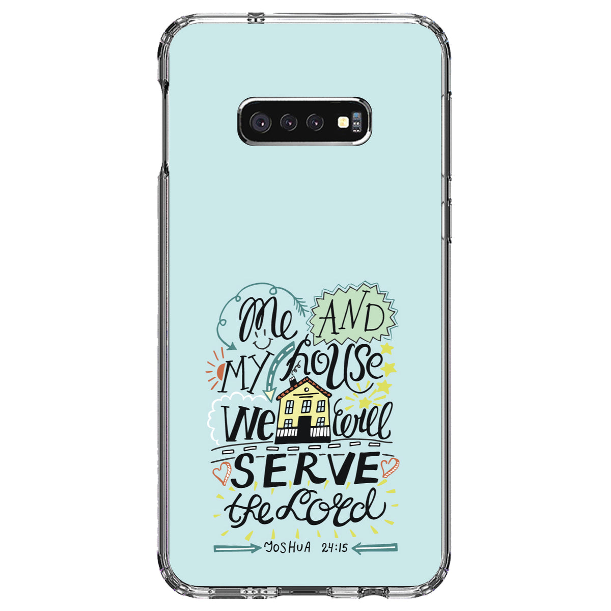 Joshua 24:15, We Will Serve the Lord Clear Shockproof iPhone Case, view 18