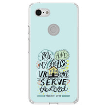 DistinctInk® Clear Shockproof Hybrid Case for Apple iPhone / Samsung Galaxy / Google Pixel - Joshua 24:15 - We Will Serve the Lord