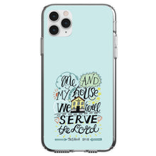 DistinctInk® Clear Shockproof Hybrid Case for Apple iPhone / Samsung Galaxy / Google Pixel - Joshua 24:15 - We Will Serve the Lord