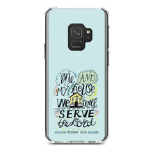 DistinctInk® Clear Shockproof Hybrid Case for Apple iPhone / Samsung Galaxy / Google Pixel - Joshua 24:15 - We Will Serve the Lord