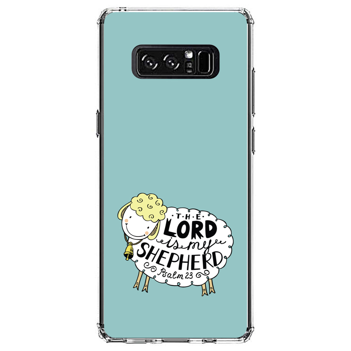 Psalm 23, The Lord is My Shepherd Clear Shockproof iPhone Case, view 12