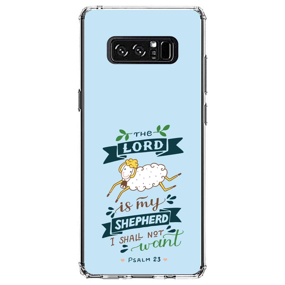 The Lord is My Shepher I Shall Not Want Clear Shockproof iPhone Case, view 12