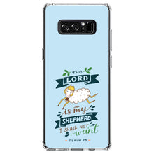 DistinctInk® Clear Shockproof Hybrid Case for Apple iPhone / Samsung Galaxy / Google Pixel - The Lord is My Shepher I Shall Not Want