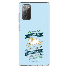 DistinctInk® Clear Shockproof Hybrid Case for Apple iPhone / Samsung Galaxy / Google Pixel - The Lord is My Shepher I Shall Not Want