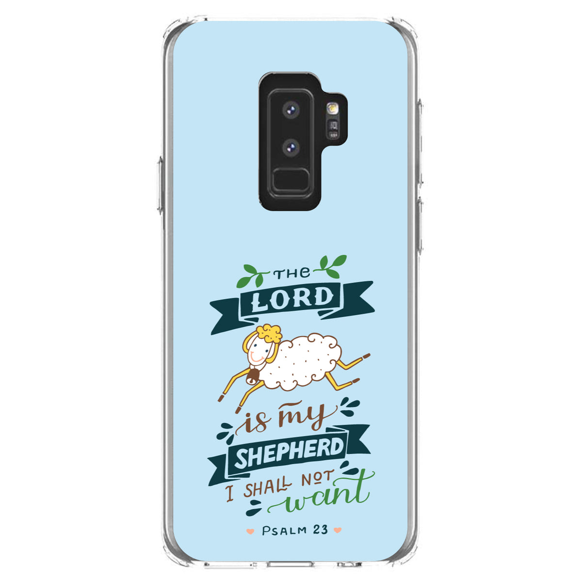 The Lord is My Shepher I Shall Not Want Clear Shockproof iPhone Case, view 20