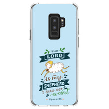 DistinctInk® Clear Shockproof Hybrid Case for Apple iPhone / Samsung Galaxy / Google Pixel - The Lord is My Shepher I Shall Not Want