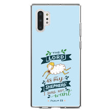 DistinctInk® Clear Shockproof Hybrid Case for Apple iPhone / Samsung Galaxy / Google Pixel - The Lord is My Shepher I Shall Not Want