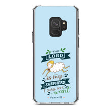 DistinctInk® Clear Shockproof Hybrid Case for Apple iPhone / Samsung Galaxy / Google Pixel - The Lord is My Shepher I Shall Not Want