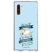 DistinctInk® Clear Shockproof Hybrid Case for Apple iPhone / Samsung Galaxy / Google Pixel - The Lord is My Shepher I Shall Not Want
