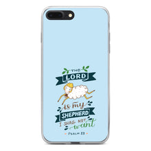 DistinctInk® Clear Shockproof Hybrid Case for Apple iPhone / Samsung Galaxy / Google Pixel - The Lord is My Shepher I Shall Not Want