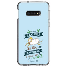 DistinctInk® Clear Shockproof Hybrid Case for Apple iPhone / Samsung Galaxy / Google Pixel - The Lord is My Shepher I Shall Not Want