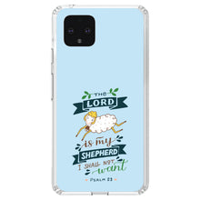 DistinctInk® Clear Shockproof Hybrid Case for Apple iPhone / Samsung Galaxy / Google Pixel - The Lord is My Shepher I Shall Not Want
