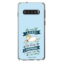 DistinctInk® Clear Shockproof Hybrid Case for Apple iPhone / Samsung Galaxy / Google Pixel - The Lord is My Shepher I Shall Not Want