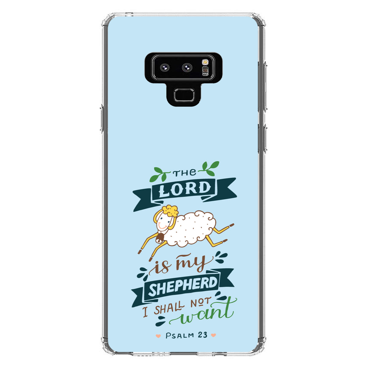 The Lord is My Shepher I Shall Not Want Clear Shockproof iPhone Case, view 11