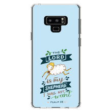 DistinctInk® Clear Shockproof Hybrid Case for Apple iPhone / Samsung Galaxy / Google Pixel - The Lord is My Shepher I Shall Not Want