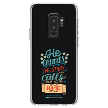 DistinctInk® Clear Shockproof Hybrid Case for Apple iPhone / Samsung Galaxy / Google Pixel - Psalm 147:4 - He Counts the Stars Calls Them By Name