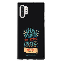 DistinctInk® Clear Shockproof Hybrid Case for Apple iPhone / Samsung Galaxy / Google Pixel - Psalm 147:4 - He Counts the Stars Calls Them By Name