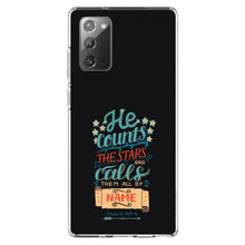 DistinctInk® Clear Shockproof Hybrid Case for Apple iPhone / Samsung Galaxy / Google Pixel - Psalm 147:4 - He Counts the Stars Calls Them By Name